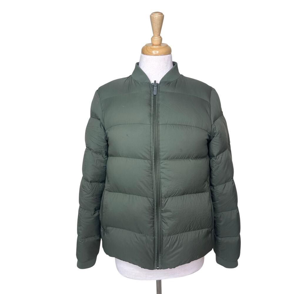 LULULEMOND Non Stop Reversible Quilted Puffy Bomber Olive Green Size 6